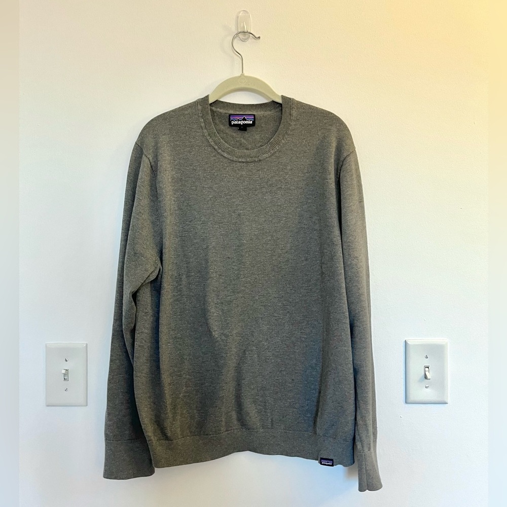 Men’s Patagonia grey/gray crewneck top/sweater/knitwear XL excellent condition